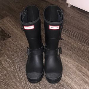Hunter Original Short Biker Rainboots Black (39)